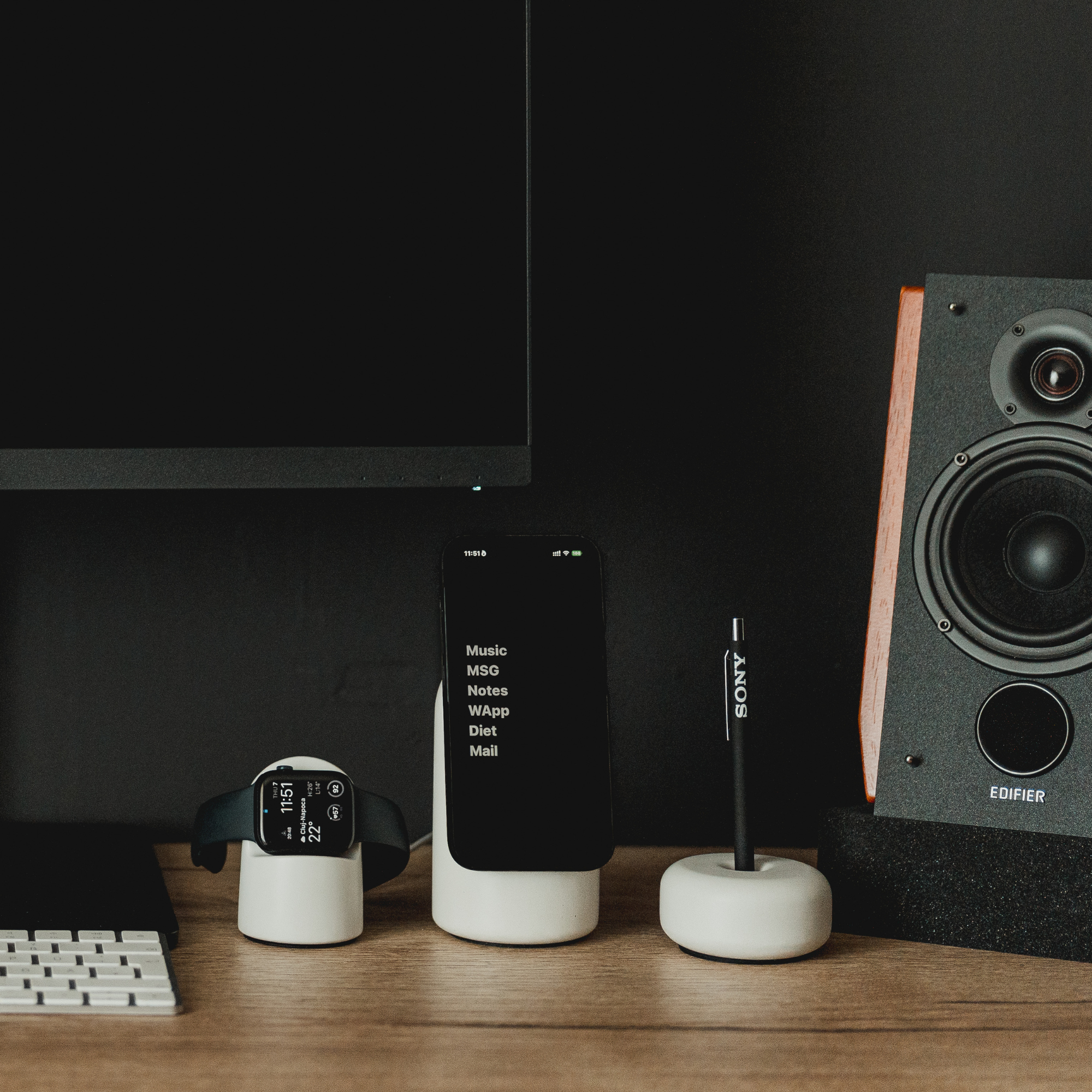 2 x Pack MillStone Concrete Tablet Pencil Holders-UnityCave.com