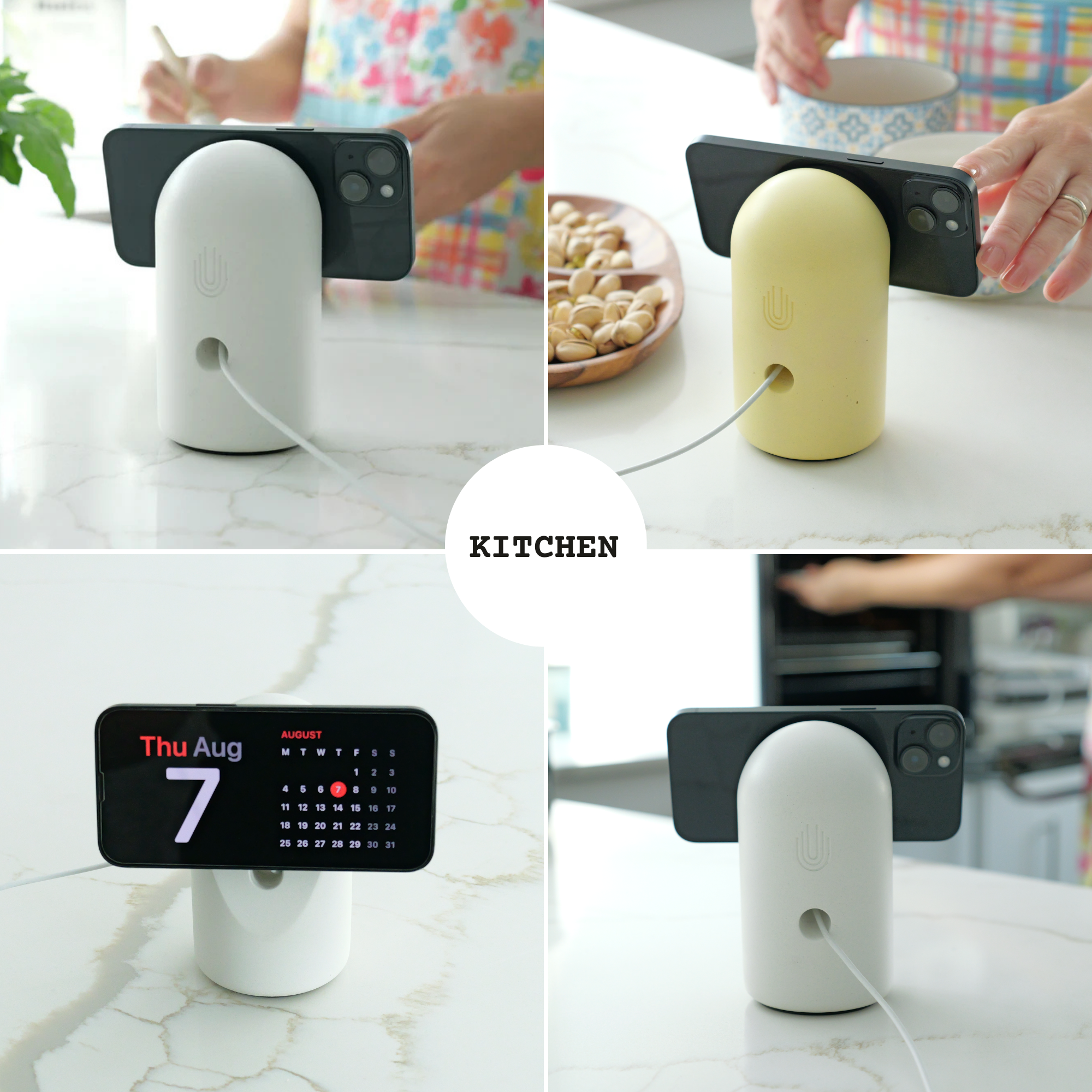 Suport Din Ciment Pentru Încărcare Wireless – iPhone & Smartphone