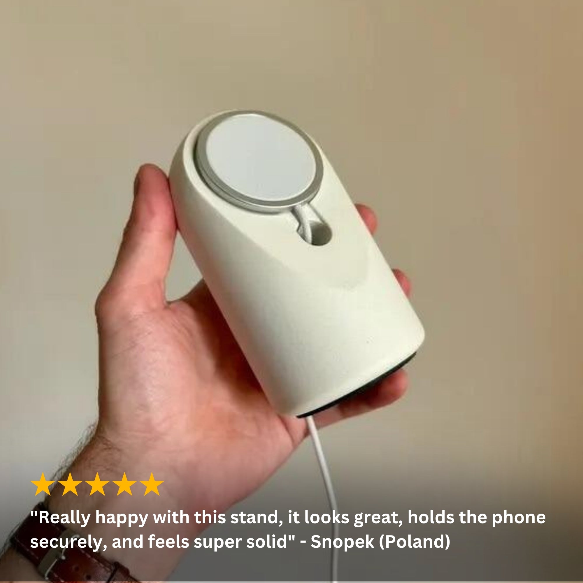 Suport Din Ciment Pentru Încărcare Wireless – iPhone & Smartphone