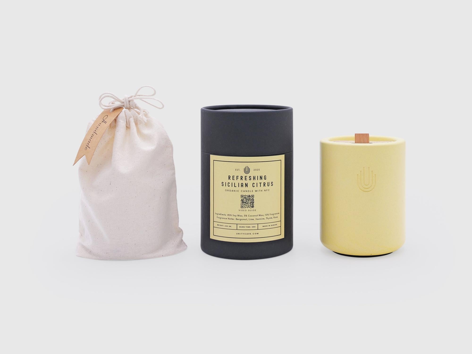Organic Soy Candle With Built-in NFC Chip-UnityCave.com